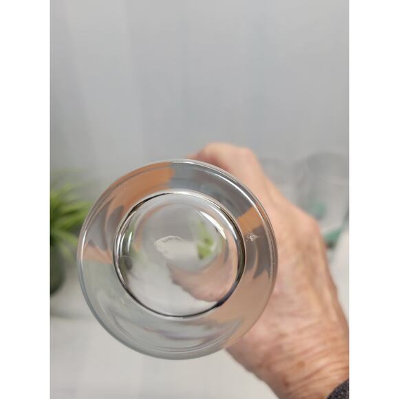 Set of 4 Mid Century Modern Olive Highball Glasses Retro Tumblers Atomic - Picture 5 of 6